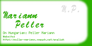 mariann peller business card